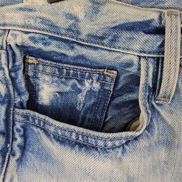 FRAME WOMEN’S LE BRIGETTE ACID WASH DENIM CUTOFF HEM SHORT SIZE 25 – 100% COTTON - Picture 4 of 9